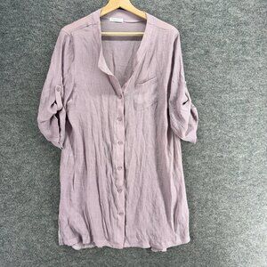 Ekouaer Shirt Dress Women Gray Short
